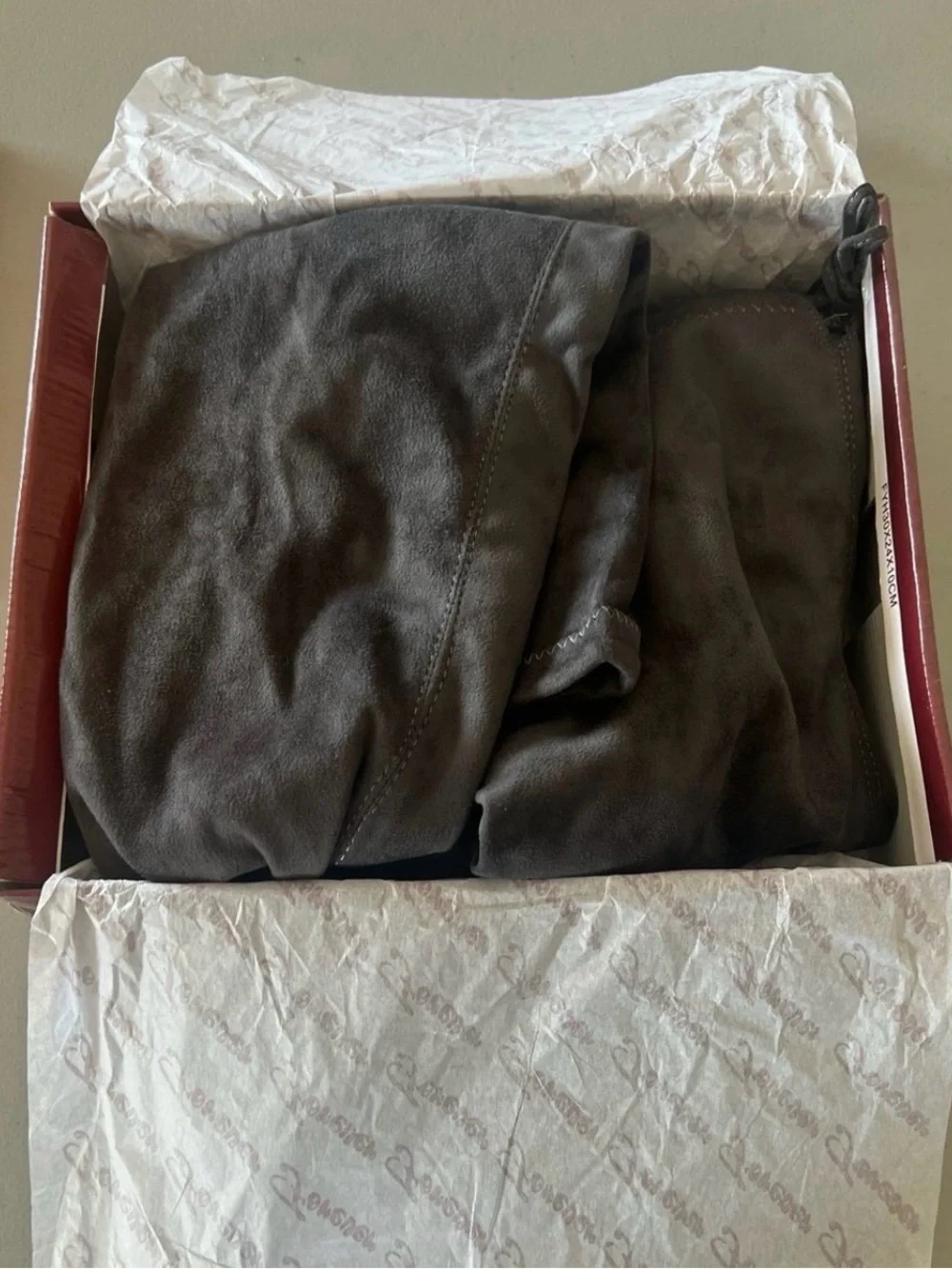 Women's Over-the-Knee High Heel Boots in Dark Gray Shoes Size 8